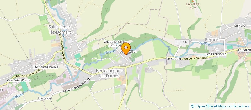 localisation de l'entreprise MADAME BLANDINE PETIAU  BERTEAUCOURT-LES-DAMES