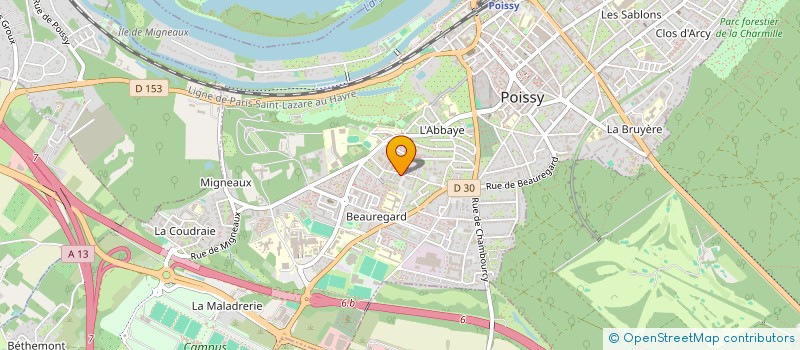 localisation de l'entreprise MADAME BLANDINE POUCHOULIN  POISSY