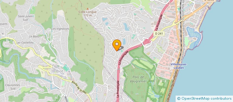 localisation de l'entreprise MADAME BLANDINE POUPART  VILLENEUVE-LOUBET