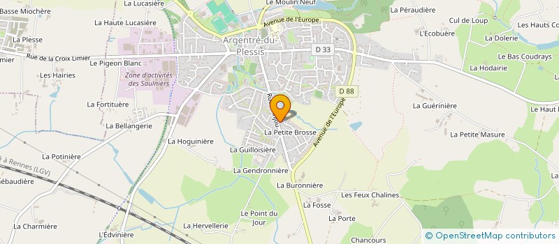 localisation de l'entreprise MADAME BLANDINE THOMAS  ARGENTRE-DU-PLESSIS