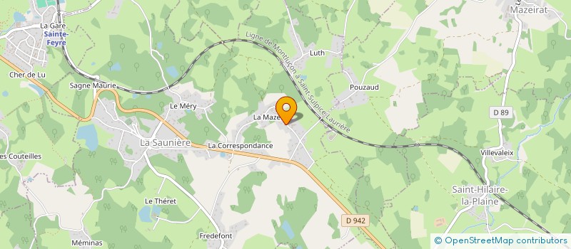 localisation de l'entreprise MADAME BLONDEAU MEGRET à LA SAUNIERE