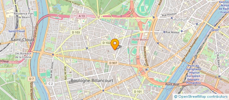 localisation de l'entreprise MADAME BOJANA ADJI MITREVSKA à BOULOGNE-BILLANCOURT