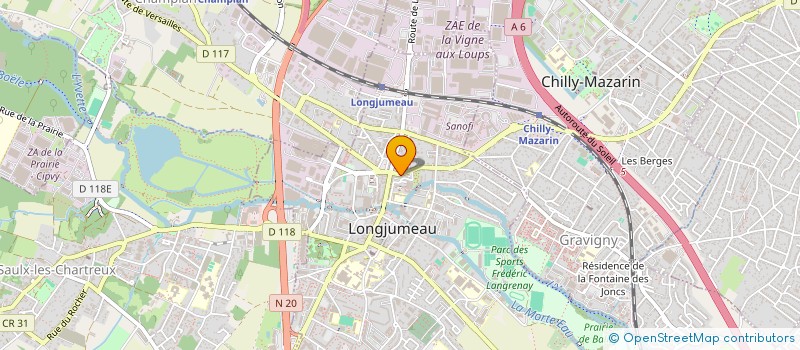 localisation de l'entreprise MADAME BOKUMA IYEFA à LONGJUMEAU