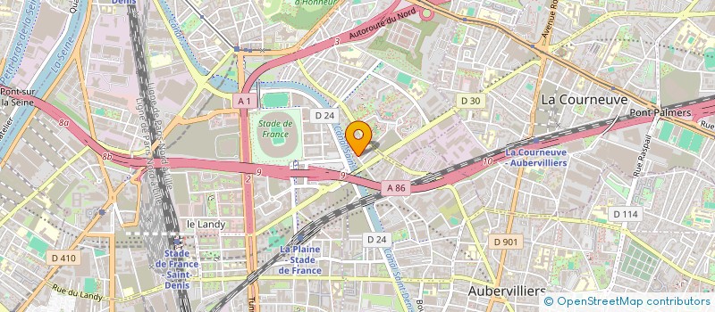 localisation de l'entreprise MADAME BONI TATIANA DJEDOU  AUBERVILLIERS