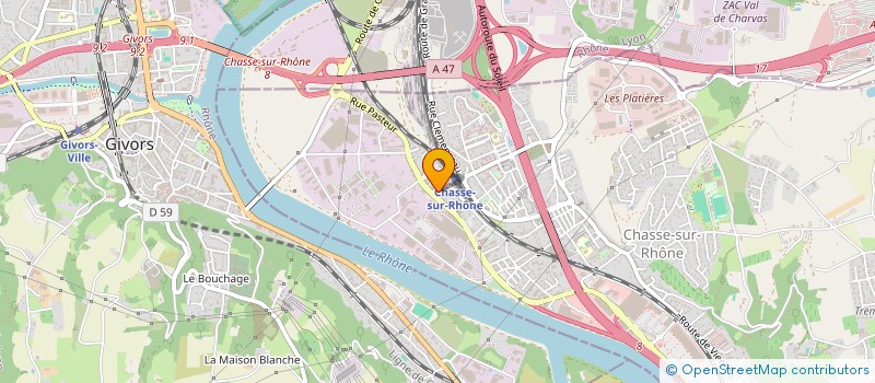 localisation de l'entreprise MADAME BOUNTOU ZEZE  CHASSE-SUR-RHONE