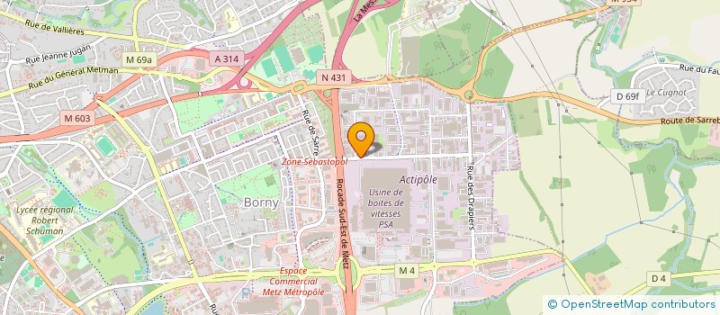 localisation de l'entreprise MADAME BOUTAINA MAATOUGUI  METZ