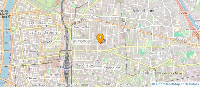 localisation de l'entreprise MADAME BOUTHEINA YAHIA  VILLEURBANNE