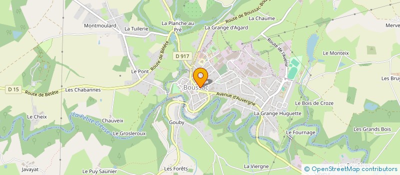 localisation de l'entreprise MADAME BRENDA BERTHELIER à BOUSSAC