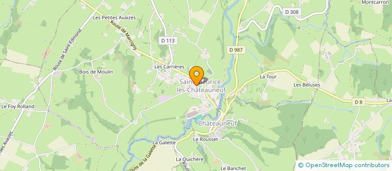 localisation de l'entreprise MADAME BRENDA DE BARROS  SAINT-MAURICE-LES-CHATEAUNEUF