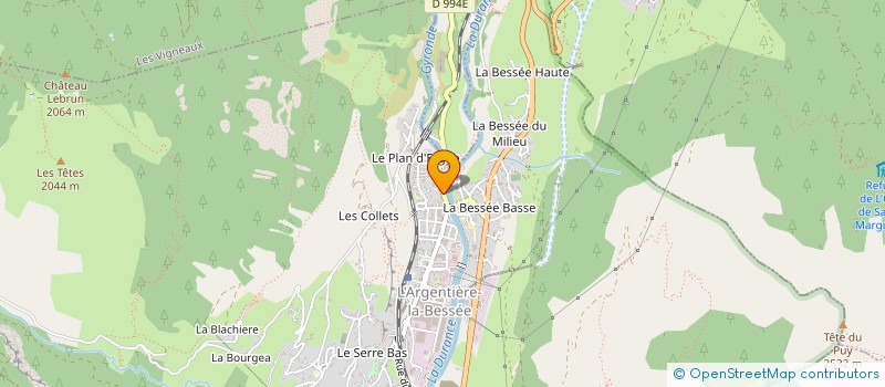 localisation de l'entreprise MADAME BRIGIDA TOLOMEO  L'ARGENTIERE-LA-BESSEE