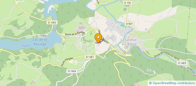 localisation de l'entreprise MADAME BRIGITTE AMEUR  LA SALVETAT-SUR-AGOUT