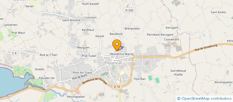 localisation de l'entreprise MADAME BRIGITTE ANDRE  PLOUESCAT