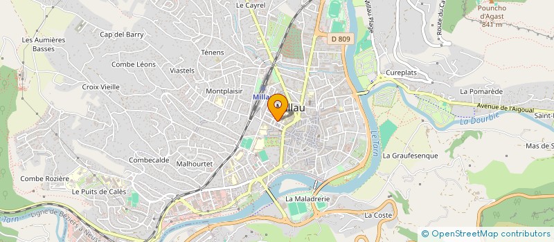 localisation de l'entreprise MADAME BRIGITTE BANCAREL  MILLAU