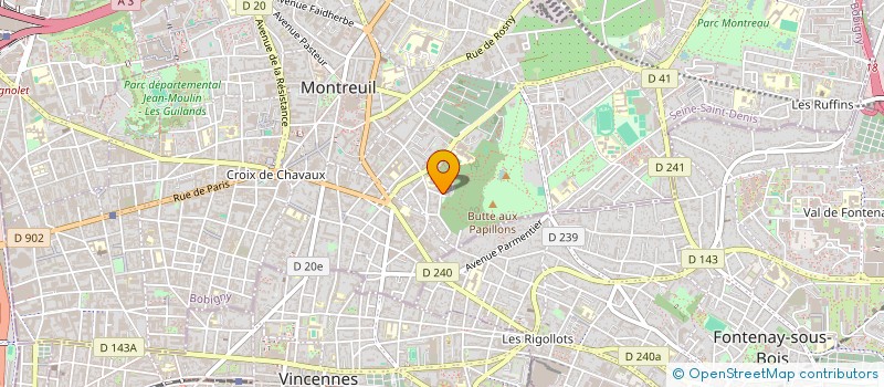 localisation de l'entreprise MADAME BRIGITTE BARON à MONTREUIL