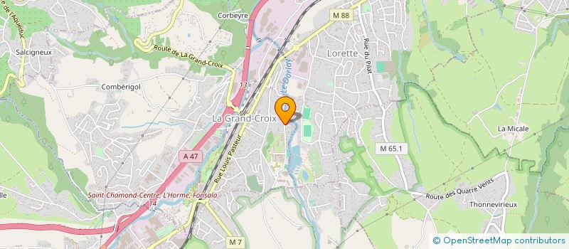 localisation de l'entreprise MADAME BRIGITTE BARTHELEMY  LA GRAND-CROIX