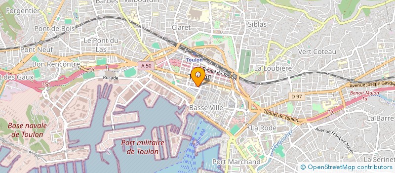 localisation de l'entreprise MADAME BRIGITTE BAUDIFIER  TOULON