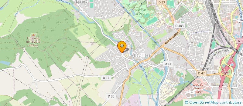 localisation de l'entreprise MADAME BRIGITTE BAUER  BAVILLIERS
