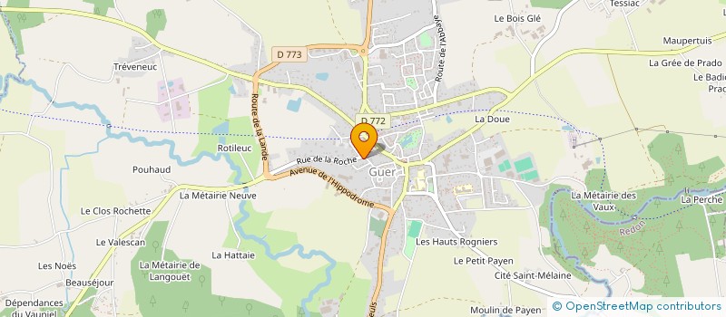 localisation de l'entreprise MADAME BRIGITTE BEAUJOUAN  GUER