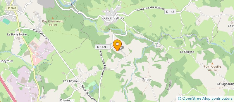 localisation de l'entreprise MADAME BRIGITTE BEEL  ESPARTIGNAC