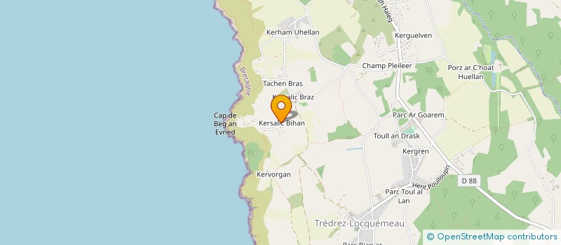 localisation de l'entreprise MADAME BRIGITTE BERDAGUE  TREDREZ-LOCQUEMEAU