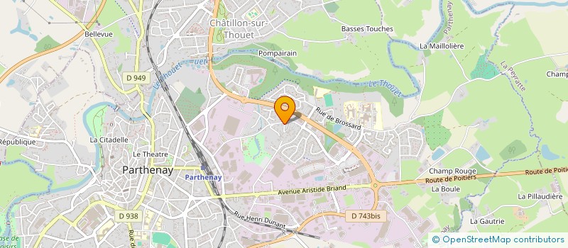 localisation de l'entreprise MADAME BRIGITTE BERNARD  PARTHENAY