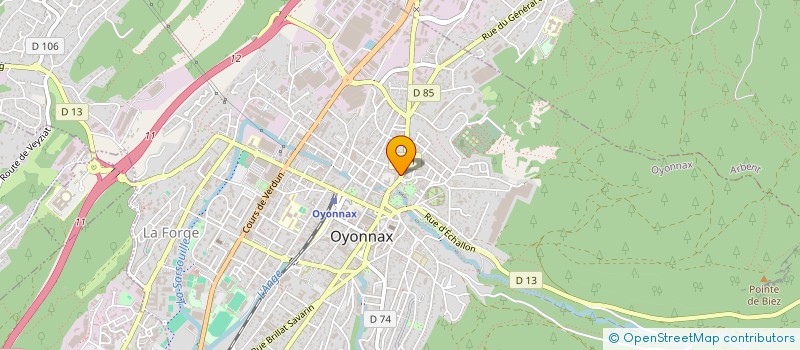 localisation de l'entreprise MADAME BRIGITTE BERNARD à OYONNAX