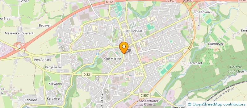 localisation de l'entreprise MADAME BRIGITTE BERRIAT  LANDIVISIAU