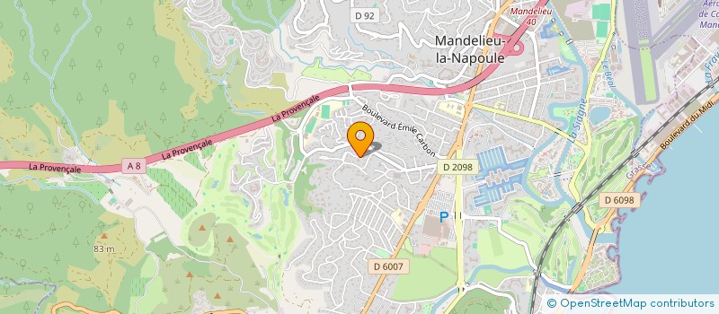 localisation de l'entreprise MADAME BRIGITTE BERTANY  MANDELIEU-LA-NAPOULE