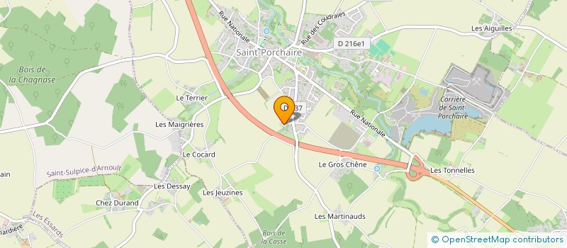 localisation de l'entreprise MADAME BRIGITTE BICHON  SAINT-PORCHAIRE