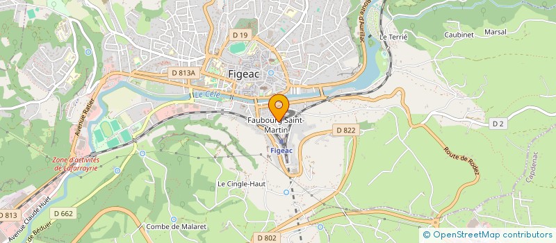 localisation de l'entreprise MADAME BRIGITTE BILLIET  FIGEAC