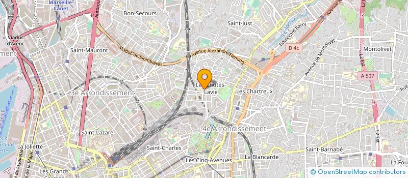 localisation de l'entreprise MADAME BRIGITTE BLANCHARD à MARSEILLE