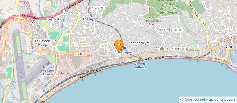 localisation de l'entreprise MADAME BRIGITTE BORONAD à CANNES