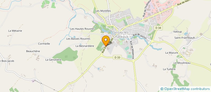 localisation de l'entreprise MADAME BRIGITTE BOURGAULT à LASSAY-LES-CHATEAUX