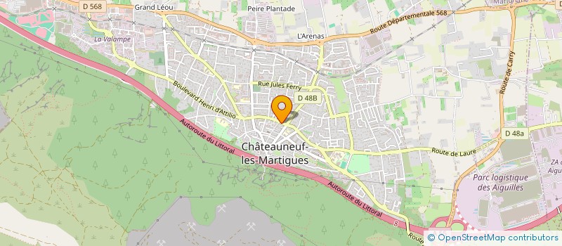 localisation de l'entreprise MADAME BRIGITTE BOURRELLY  CHATEAUNEUF-LES-MARTIGUES