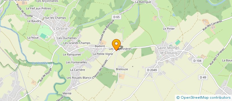 localisation de l'entreprise MADAME BRIGITTE BRAUN  SAINT-MICHEL-LE-CLOUCQ