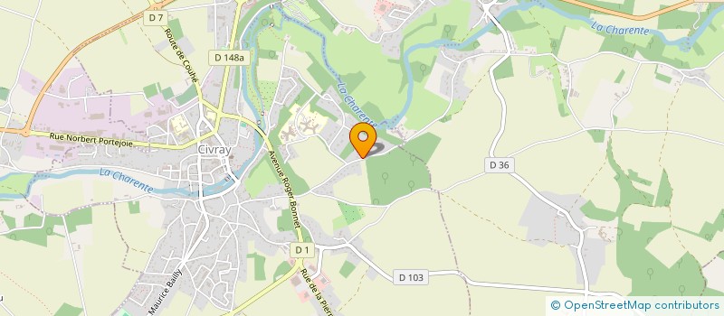 localisation de l'entreprise MADAME BRIGITTE BRUNAUD  CIVRAY