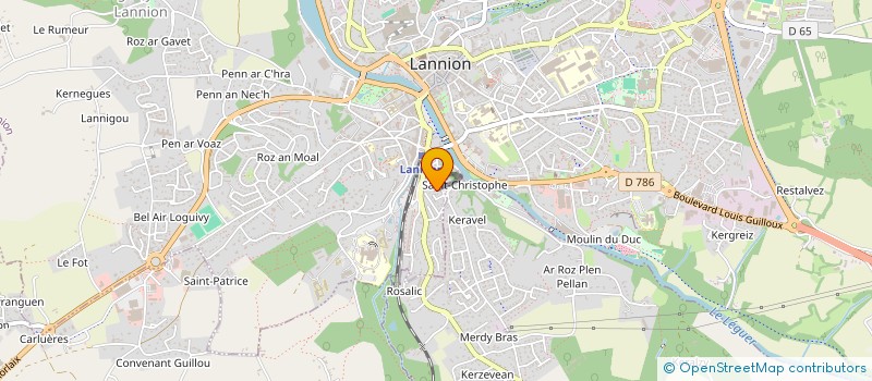 localisation de l'entreprise MADAME BRIGITTE BRUNELLE  LANNION