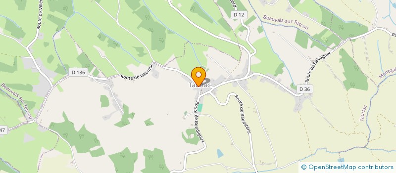 localisation de l'entreprise MADAME BRIGITTE CALESTROUPAT  TAURIAC