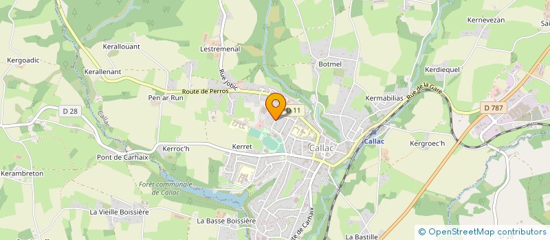 localisation de l'entreprise MADAME BRIGITTE CAPITAINE à CALLAC