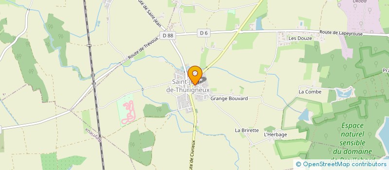 localisation de l'entreprise MADAME BRIGITTE CHAMAGNE  SAINT-JEAN-DE-THURIGNEUX