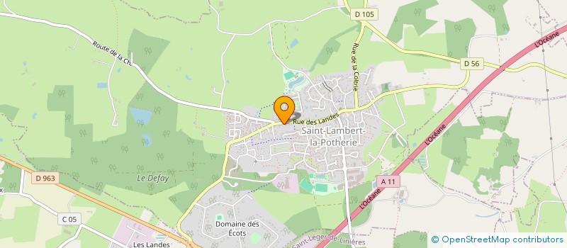 localisation de l'entreprise MADAME BRIGITTE CHARLES  SAINT-LAMBERT-LA-POTHERIE