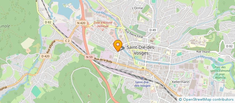 localisation de l'entreprise MADAME BRIGITTE CHARTON DONATO  SAINT-DIE-DES-VOSGES