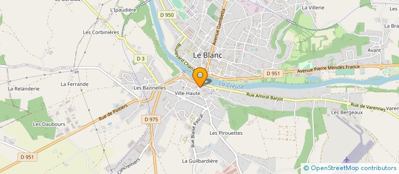 localisation de l'entreprise MADAME BRIGITTE CHATILLON à LE BLANC