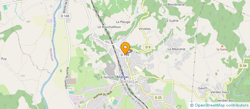 localisation de l'entreprise MADAME BRIGITTE CHAUZU  ALLASSAC