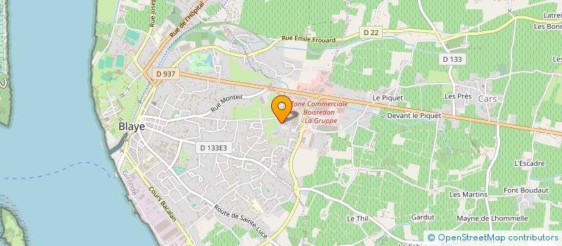 localisation de l'entreprise MADAME BRIGITTE CHOQUET à BLAYE