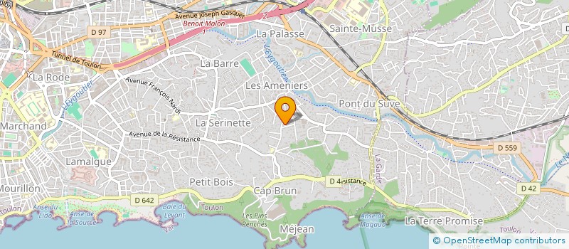 localisation de l'entreprise MADAME BRIGITTE CHOURAQUI  TOULON