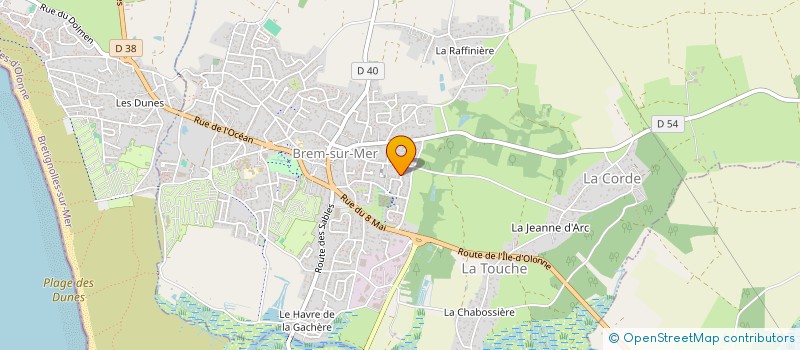 localisation de l'entreprise MADAME BRIGITTE CLEMENT à BREM-SUR-MER