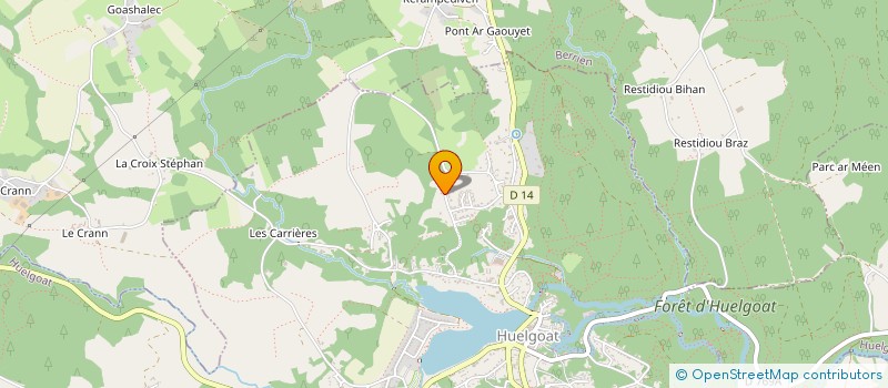 localisation de l'entreprise MADAME BRIGITTE COM  HUELGOAT