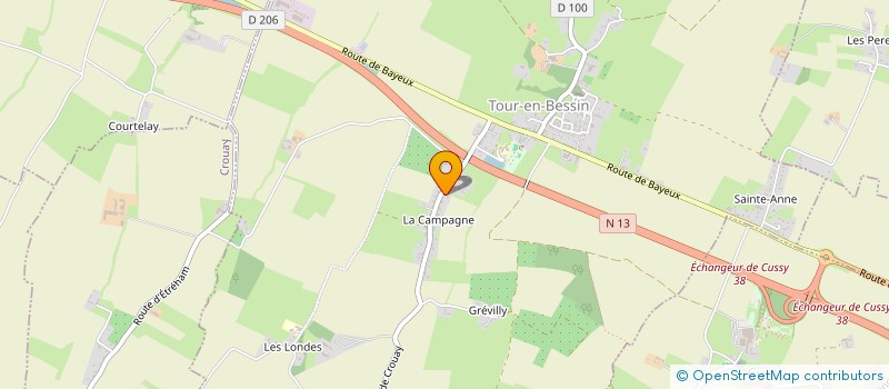 localisation de l'entreprise MADAME BRIGITTE CRIAUD  TOUR-EN-BESSIN