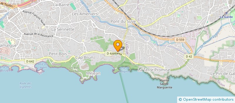 localisation de l'entreprise MADAME BRIGITTE DE BERAIL  TOULON